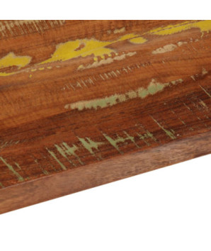 Blat masă rustic din lemn masiv reciclat, dreptunghiulară, 110x40x2,5 cm, handmade