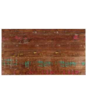 Blat masă rustic din lemn masiv reciclat, dreptunghiulară, 120x50x2,5 cm, handmade