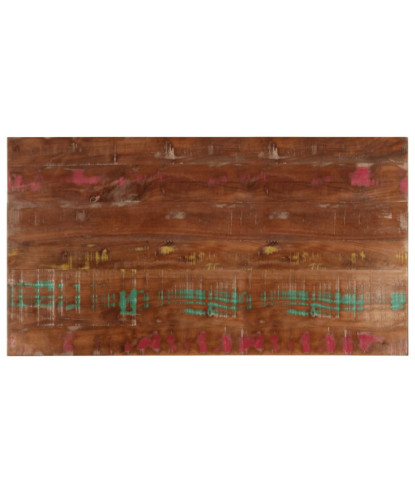Blat masă rustic din lemn masiv reciclat, dreptunghiulară, 120x50x2,5 cm, handmade