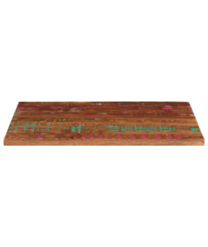 Blat masă rustic din lemn masiv reciclat, dreptunghiulară, 120x50x2,5 cm, handmade