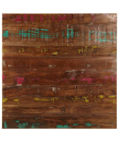 Blat masă rustic din lemn masiv reciclat, pătrată, 70 x 70 x 2,5 cm, handmade