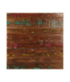 Blat masă rustic din lemn masiv reciclat, pătrată, 70 x 70 x 2,5 cm, handmade