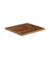 Blat masă rustic din lemn masiv reciclat, pătrată, 70 x 70 x 2,5 cm, handmade
