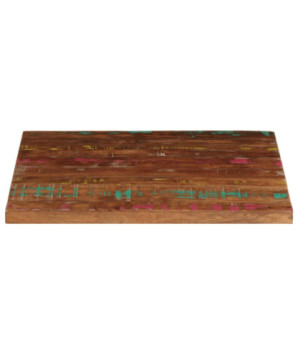 Blat masă rustic din lemn masiv reciclat, pătrată, 70 x 70 x 2,5 cm, handmade