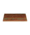 Blat masă rustic din lemn masiv reciclat, pătrată, 70 x 70 x 2,5 cm, handmade