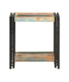 Masă laterală, 40x30x40 cm, lemn reciclat, cu aspect industrial - WOODBB125 Masă laterală, 40x30x40 cm, lemn reciclat, cu aspect industrial - WOODBB125