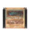 Masă laterală, 40x30x40 cm, lemn reciclat, cu aspect industrial - WOODBB125 Masă laterală, 40x30x40 cm, lemn reciclat, cu aspect industrial - WOODBB125