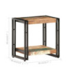 Masă laterală, 40x30x40 cm, lemn reciclat, cu aspect industrial - WOODBB125 Masă laterală, 40x30x40 cm, lemn reciclat, cu aspect industrial - WOODBB125