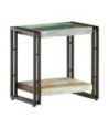 Masă laterală, 40x30x40 cm, lemn reciclat, cu aspect industrial - WOODBB125 Masă laterală, 40x30x40 cm, lemn reciclat, cu aspect industrial - WOODBB125