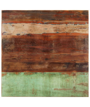 Blat masă rustic din lemn masiv reciclat, pătrată, 80 x 80 cm