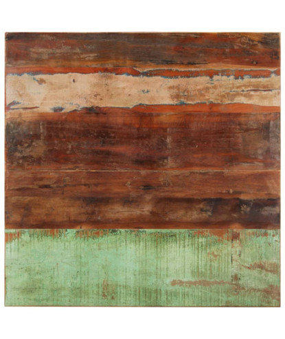 Blat masă rustic din lemn masiv reciclat, pătrată, 80 x 80 cm