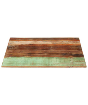 Blat masă rustic din lemn masiv reciclat, pătrată, 80 x 80 cm
