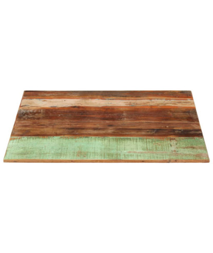 Blat masă rustic din lemn masiv reciclat, pătrată, 80 x 80 cm