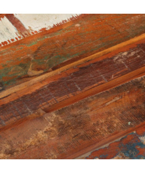 Blat masă rustic din lemn masiv reciclat, pătrată, 80 x 80 cm