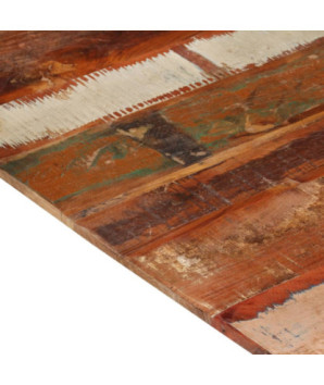 Blat masă rustic din lemn masiv reciclat, pătrată, 80 x 80 cm