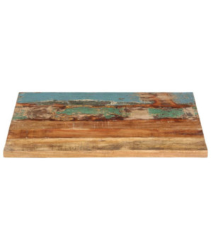 Blat masă rustic din lemn masiv reciclat, dreptunghiulară, 60x70 cm