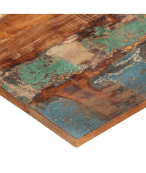 Blat masă rustic din lemn masiv reciclat, dreptunghiulară, 60x70 cm