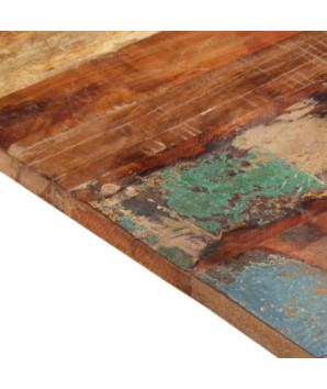 Blat masă rustic din lemn masiv reciclat, dreptunghiulară, 60x70 cm