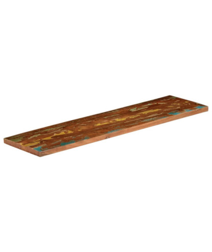 Blat masă rustic din lemn masiv reciclat, dreptunghiulară, 120x30x3,8 cm, handmade