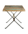 Masă de bucătărie, 160x80x76 cm, lemn reciclat, cu aspect industrial - WOODBB126 Masă de bucătărie, 160x80x76 cm, lemn reciclat, cu aspect industrial - WOODBB126