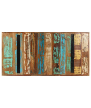 Masă de bucătărie, 160x80x76 cm, lemn reciclat, cu aspect industrial - WOODBB126