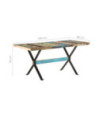 Masă de bucătărie, 160x80x76 cm, lemn reciclat, cu aspect industrial - WOODBB126 Masă de bucătărie, 160x80x76 cm, lemn reciclat, cu aspect industrial - WOODBB126