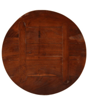 Blat masă rustic din lemn masiv reciclat, rotundă, 60 x 3,8 cm, handmade