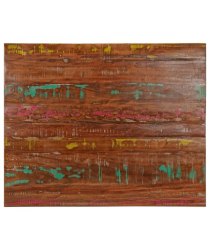 Blat de masă, 100x80x3,8cm, dreptunghiular, lemn reciclat - WOODBB1103