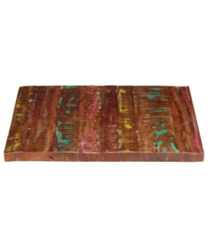 Blat de masă, 100x80x3,8cm, dreptunghiular, lemn reciclat - WOODBB1103