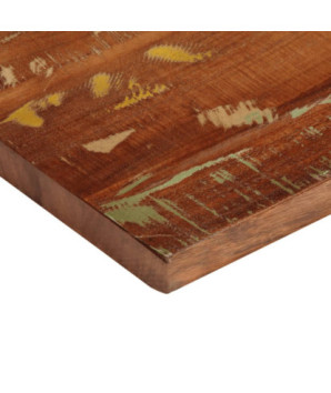Blat masă rustic din lemn masiv reciclat, dreptunghiulară, 140x30x2,5 cm, handmade