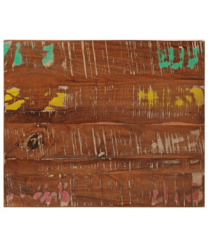 Blat masă rustic din lemn masiv reciclat, dreptunghiulară, 60x50x3,8 cm, handmade