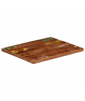 Blat masă rustic din lemn masiv reciclat, dreptunghiulară, 60x50x3,8 cm, handmade
