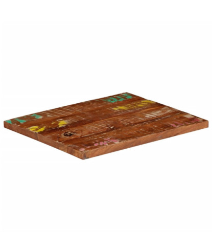 Blat masă rustic din lemn masiv reciclat, dreptunghiulară, 60x50x3,8 cm, handmade