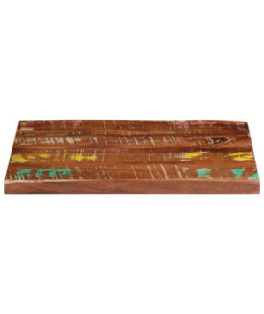 Blat masă rustic din lemn masiv reciclat, dreptunghiulară, 60x50x3,8 cm, handmade