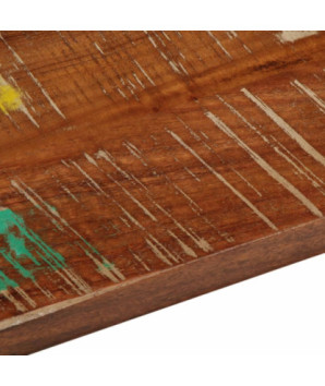 Blat masă rustic din lemn masiv reciclat, dreptunghiulară, 60x50x3,8 cm, handmade