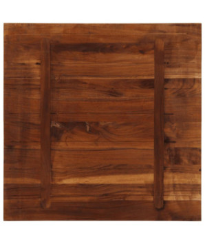 Blat masă rustic din lemn masiv reciclat, pătrată, 70x70x1,5 cm, handmade