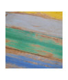 Scaune bar/bucătărie multicolor vintage, din lemn masiv reciclat, fără spătar, 2 buc., handmade