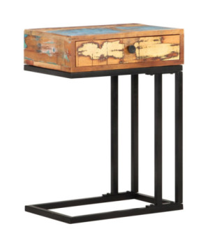 Masă laterală formă U, 45 x 30 x 61 cm, lemn reciclat - WOODBB132