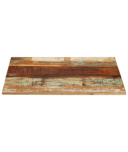 Blat masă rustic din lemn masiv reciclat, dreptunghiulară, 80 x 70 cm