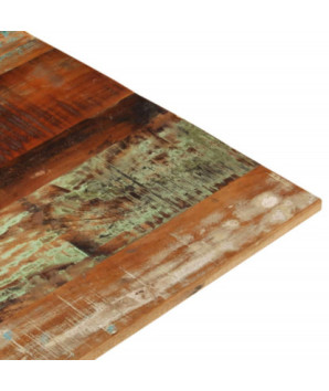 Blat masă rustic din lemn masiv reciclat, dreptunghiulară, 80 x 70 cm