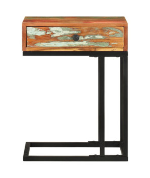 Masă laterală formă U, 45 x 30 x 61 cm, lemn reciclat - WOODBB132