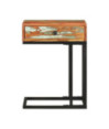 Masă laterală formă U, 45 x 30 x 61 cm, lemn reciclat - WOODBB132