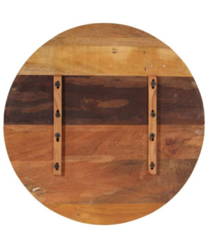 Blat masă rustic din lemn masiv reciclat, rotundă, 80 cm, handmade