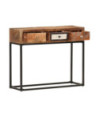 Masă consolă, auriu, 90 x 30 x 75 cm, lemn reciclat - WOODBB1149