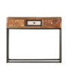 Masă consolă, auriu, 90 x 30 x 75 cm, lemn reciclat - WOODBB1149
