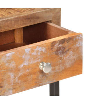 Masă consolă, auriu, 90 x 30 x 75 cm, lemn reciclat - WOODBB1149