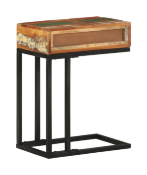 Masă laterală formă U, 45 x 30 x 61 cm, lemn reciclat - WOODBB132