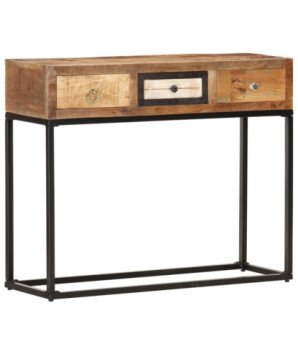 Masă consolă, auriu, 90 x 30 x 75 cm, lemn reciclat - WOODBB1149