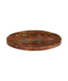 Blat masă rustic din lemn masiv reciclat, rotundă, Ø 50x2,5 cm, handmade