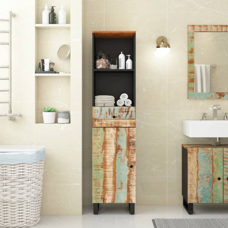 Dulap de baie, 38x33x160 cm, lemn reciclat - WOODBB135 Dulap de baie, 38x33x160 cm, lemn reciclat - WOODBB135